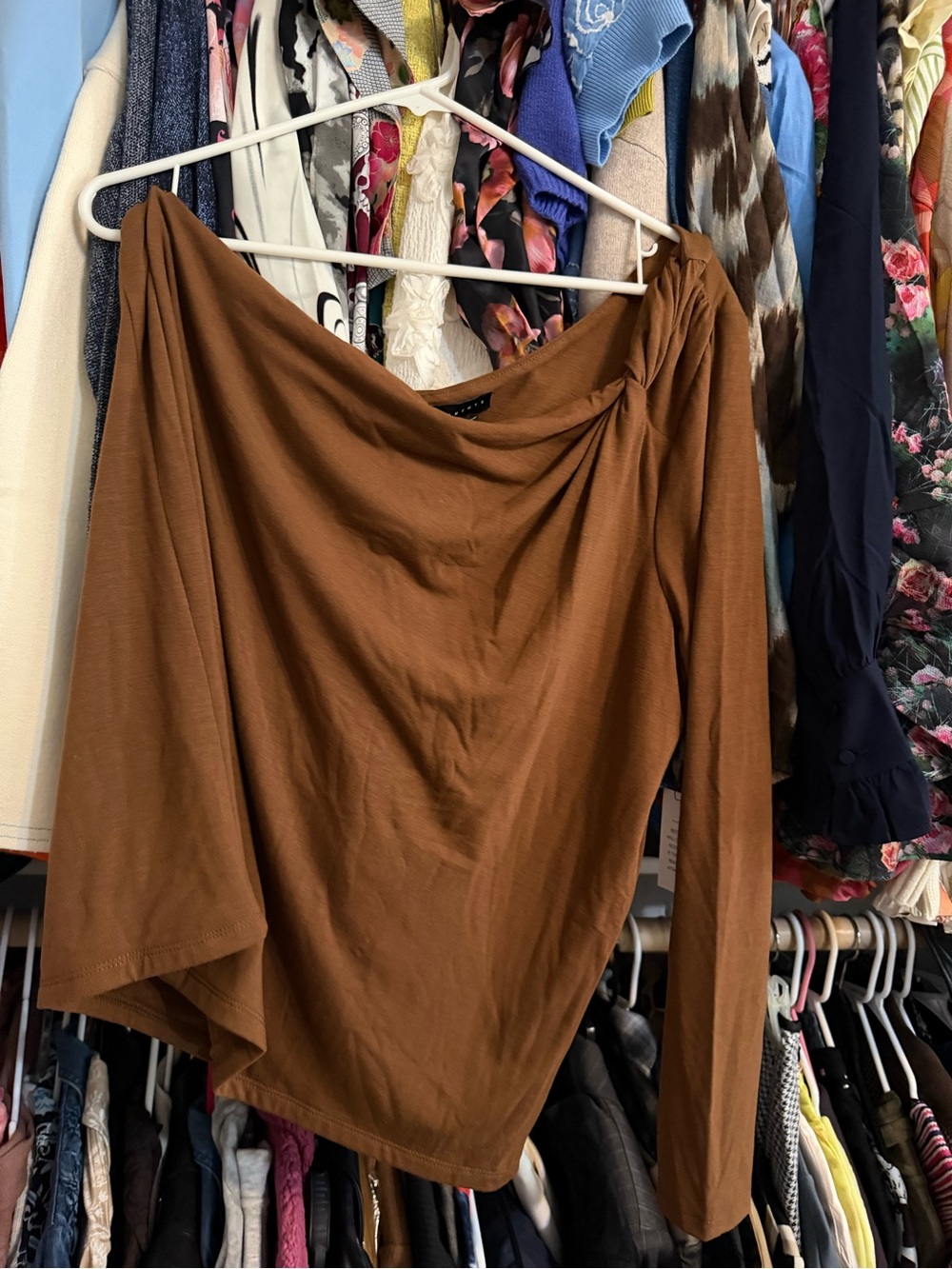 Elements Brown Long Sleeve Top 18/20 NWT